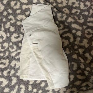 Fabletics white biker shorts